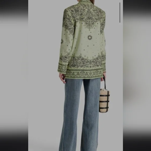 ZIMMERMAN GREEN PAISLEY BLAZER✨️MATCHMAKER 2024 RUNWAY COLLECTION✨️NWOT❤️🔥 - Picture 5 of 14